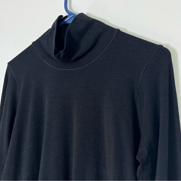 Athleta Black Wool Blend Turtleneck Size XL - Picture 3 of 5